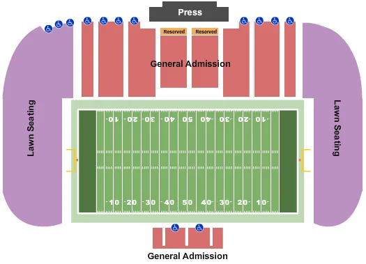 FOOTBALL Seating Map Seating Chart