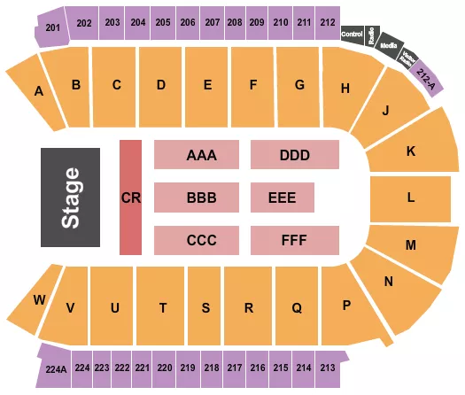 ENDSTAGE 2 Seating Map Seating Chart