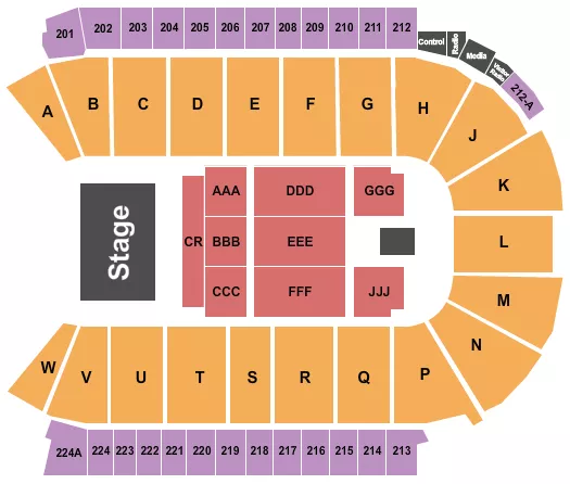 ENDSTAGE 3 Seating Map Seating Chart