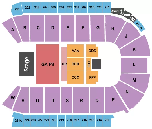ENDSTAGE GA PIT 2 Seating Map Seating Chart