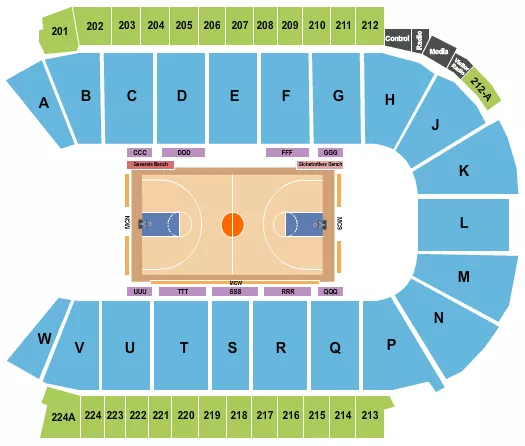 HARLEM GLOBETROTTERS Seating Map Seating Chart