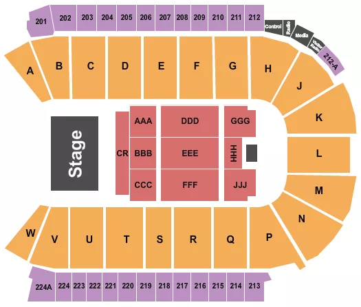 JUDAS PRIEST Seating Map Seating Chart