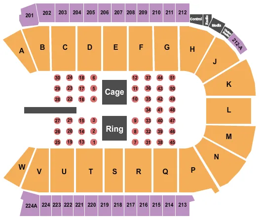 MMA 2 Seating Map Seating Chart