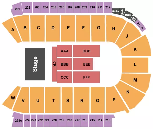 REO SPEEDWAGON Seating Map Seating Chart