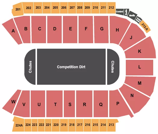 RODEO Seating Map Seating Chart