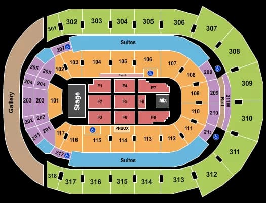 ENDSTAGE 5 Seating Map Seating Chart