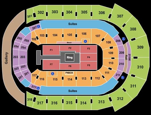 WWE Seating Map Seating Chart