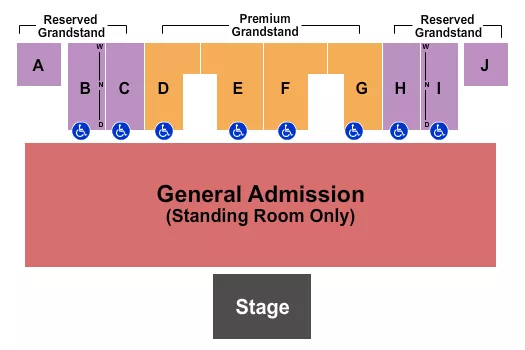 ENDSTAGE GA Seating Map Seating Chart