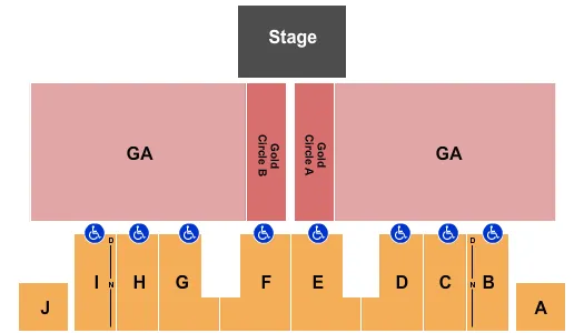 ENDSTAGE GOLD CIRCLE Seating Map Seating Chart