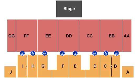 END STAGE Seating Map Seating Chart