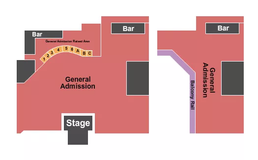 ENDSTAGE GA TABLE RAILING Seating Map Seating Chart