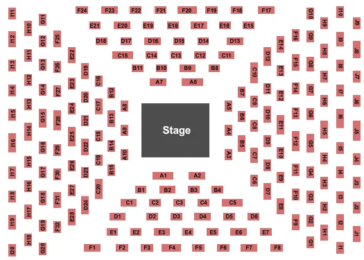 BUFFALO THUNDER RESORT CASINO CENTER STAGE Seating Map Seating Chart