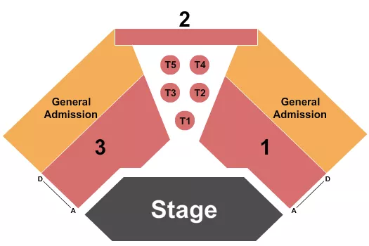BUGSYS CABARET AT FLAMINGO HOTEL ENDSTAGE 2 Seating Map Seating Chart