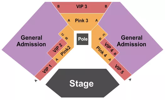 BUGSYS CABARET AT FLAMINGO HOTEL X BURLESQUE 2 Seating Map Seating Chart