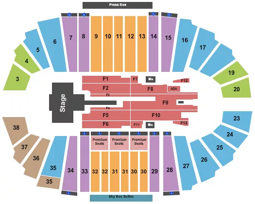 VALLEY CHILDRENS STADIUM SHAKIRA Seating Map Seating Chart