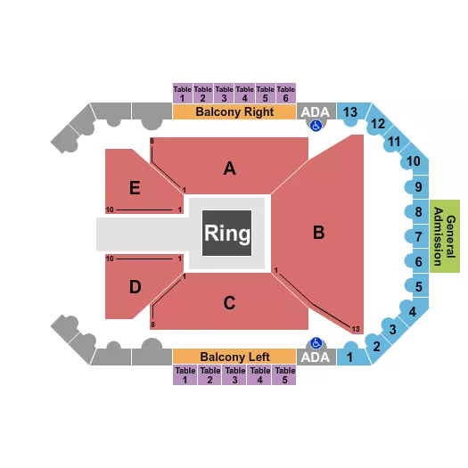 WRESTLING 2 Seating Map Seating Chart