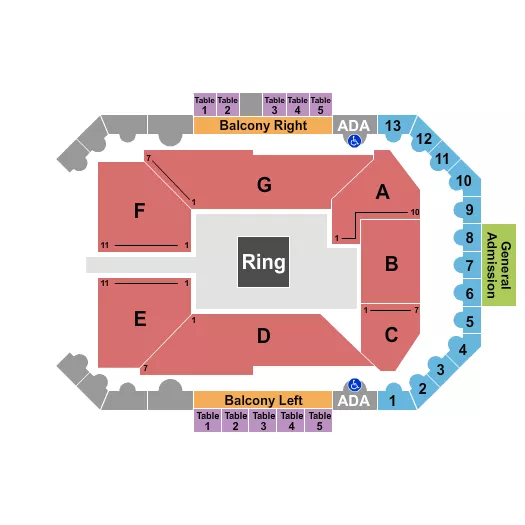 WRESTLING Seating Map Seating Chart