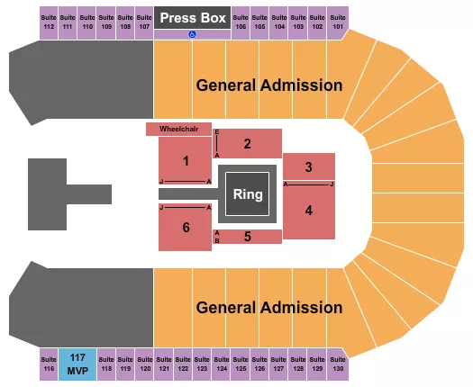 WRESTLING Seating Map Seating Chart