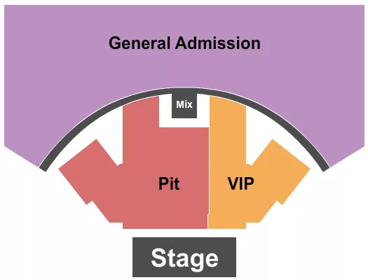 VIP PIT GA Seating Map Seating Chart
