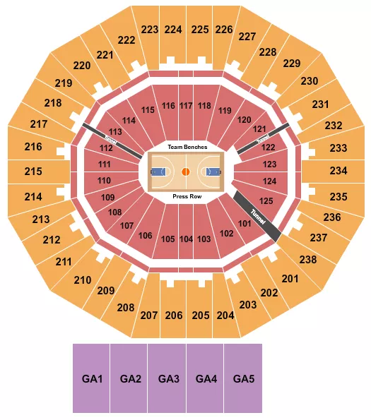 BASKETBALL Seating Map Seating Chart