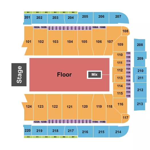 ENDSTAGE GA FLOOR 2 Seating Map Seating Chart