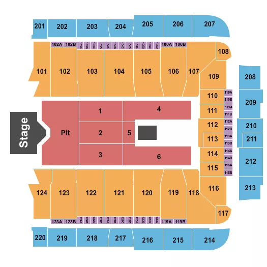 CODY JOHNSON Seating Map Seating Chart