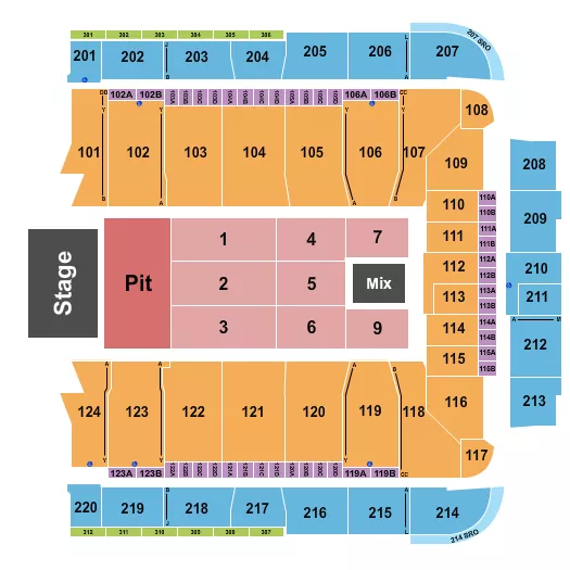 DANIEL CAESAR Seating Map Seating Chart