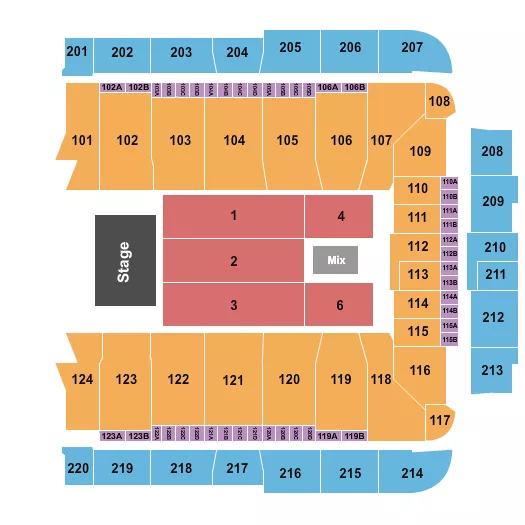 ENDSTAGE Seating Map Seating Chart