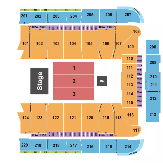 ENDSTAGE FLR 1 3 Seating Map Seating Chart