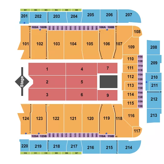 J COLE Seating Map Seating Chart
