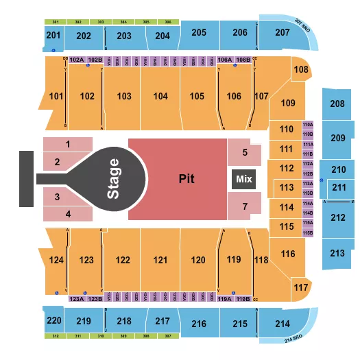 KACEY MUSGRAVES Seating Map Seating Chart