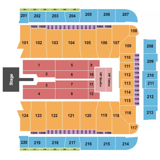 MARY J BLIGE Seating Map Seating Chart