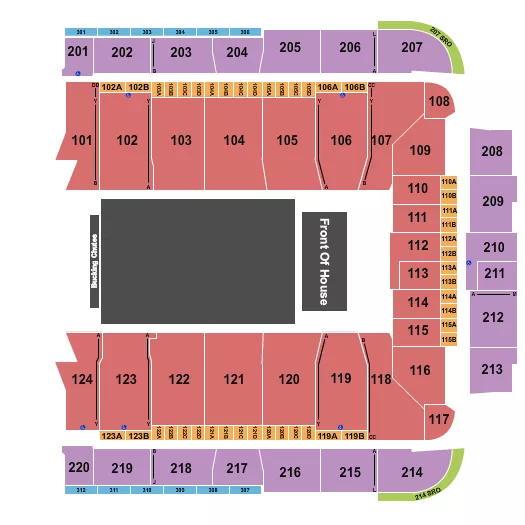 RODEO Seating Map Seating Chart