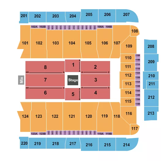SHANE GILLIS Seating Map Seating Chart
