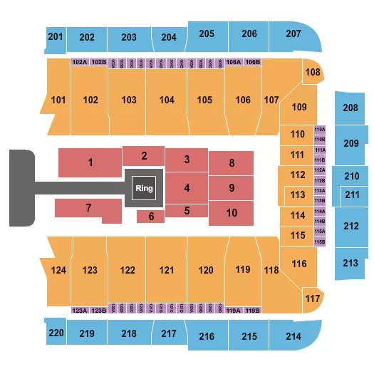 WRESTLING Seating Map Seating Chart