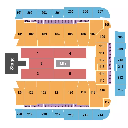 WU TANG CLAN Seating Map Seating Chart