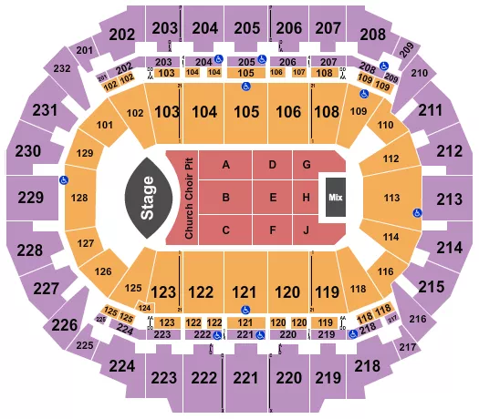 ERIC CHURCH Seating Map Seating Chart