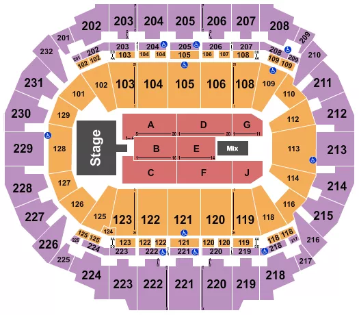 KID ROCK Seating Map Seating Chart