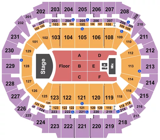 MUMFORD SONS Seating Map Seating Chart