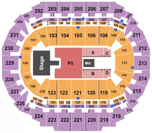 PAPA ROACH Seating Map Seating Chart