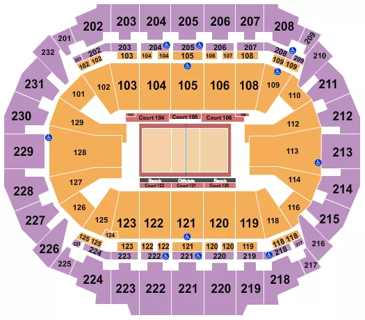 VOLLEYBALL Seating Map Seating Chart