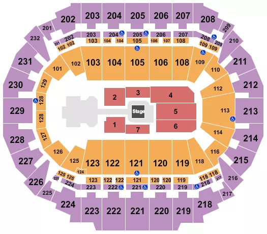 WWE Seating Map Seating Chart