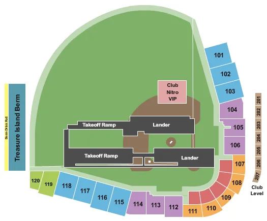 NITRO CIRCUS Seating Map Seating Chart