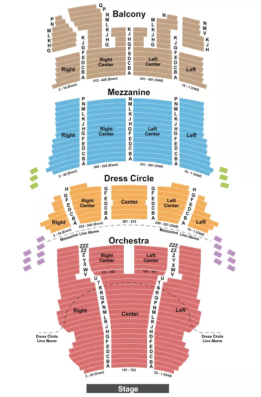 ENDSTAGE Seating Map Seating Chart