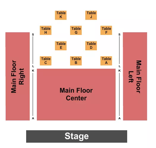 END STAGE Seating Map Seating Chart