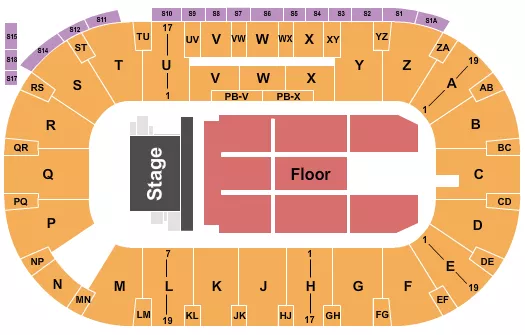 ENDSTAGE 2 Seating Map Seating Chart