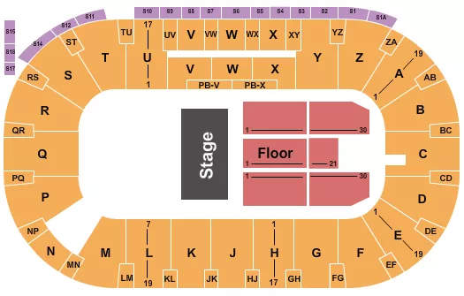 ENDSTAGE 3 Seating Map Seating Chart