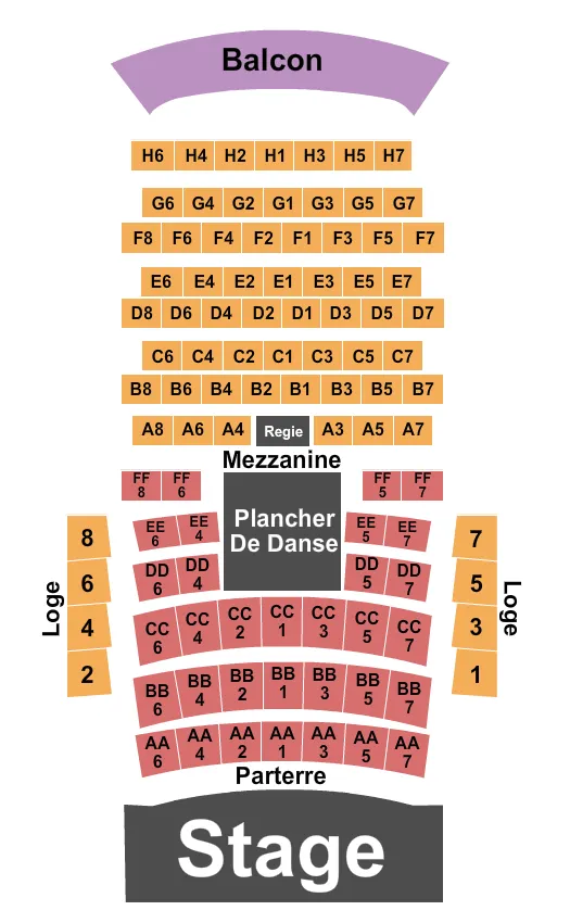 ENDSTAGE 2 Seating Map Seating Chart