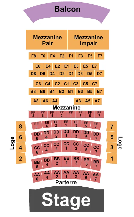 ENDSTAGE 4 Seating Map Seating Chart