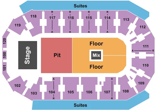 ENDSTAGE GA SPLIT FLOOR 2 Seating Map Seating Chart